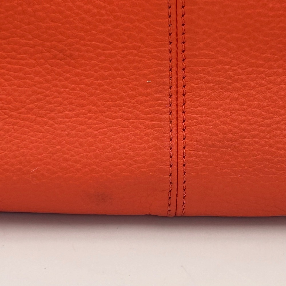The Sak Iris Orange Pebbled Leather Shoulder Bag Hobo Zip Top 12162 - Picture 10 of 14